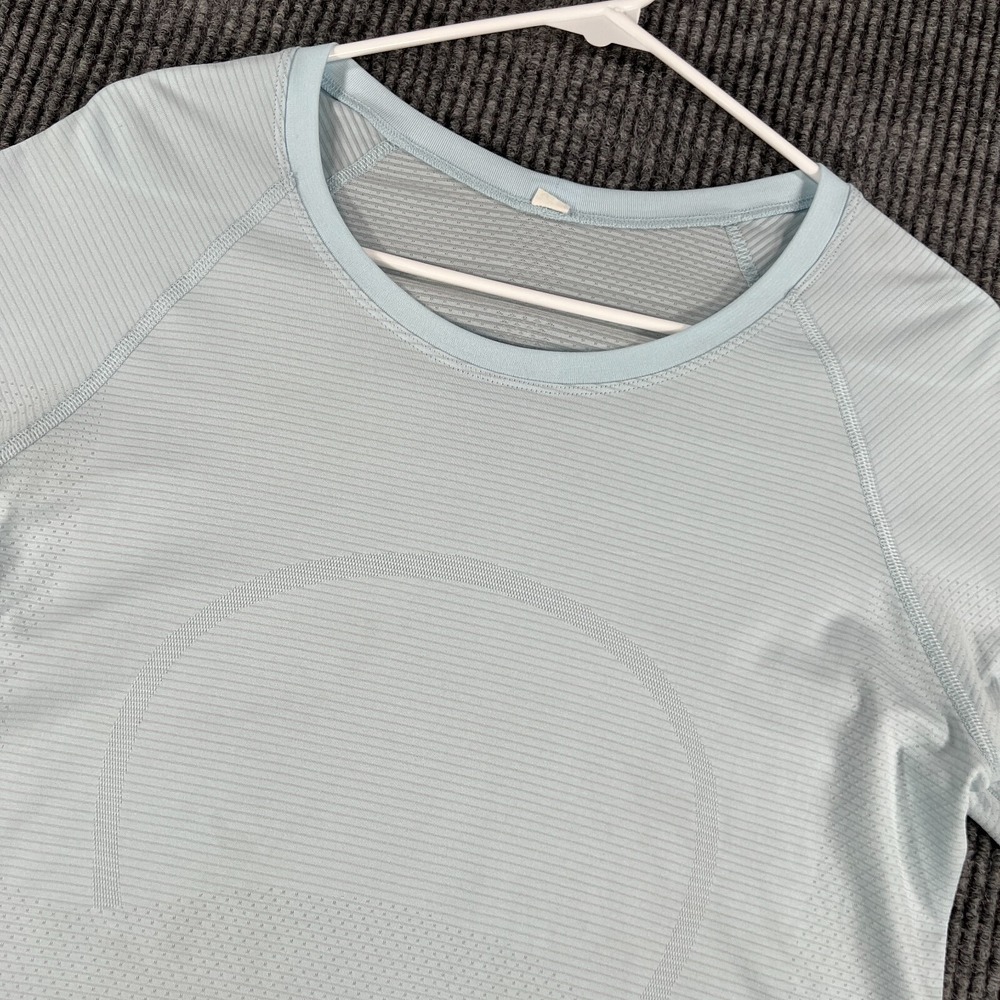 Lululemon Shirt Womens Size 10 Blue Long Sleeve Training Workout Gym Yoga Casual - Picture 4 of 12